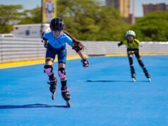 Luis Caldera y el ministro de Deporte inauguraron el Patinódromo «Alfredo León Moreno» en la Vereda del Lago