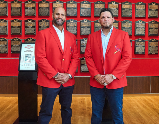 Yadier Molina y Albert Pujols inmortalizados por San Luis